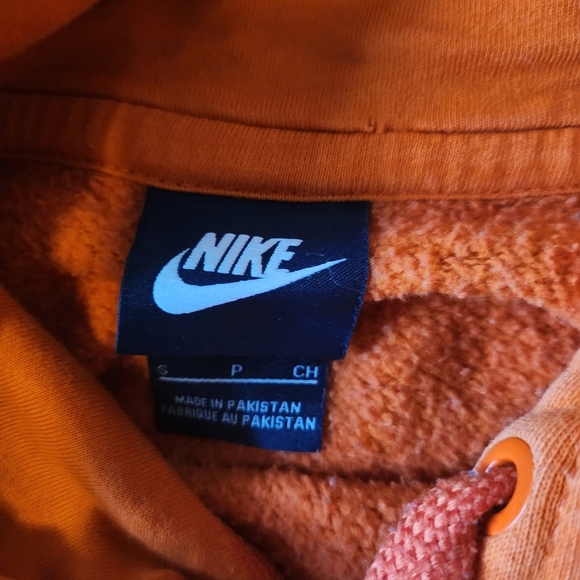 Nike Men's 100% Cotton Orange Hoodie Size Small - Picture 5 of 6